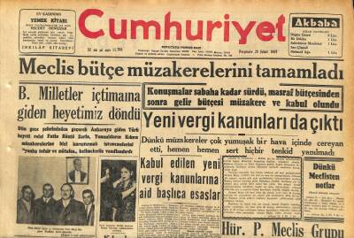 Cumhuriyet Gazetesi 28 Şubat 1957 - Kral Faruk Kızını Evlendiriyor - Meclis Bütçe Müzakerelerini Tamamladı GZ120790 - 1