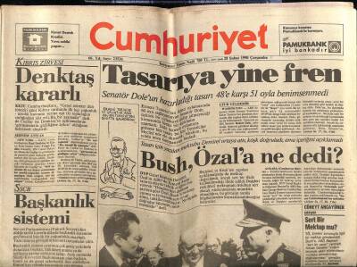 Cumhuriyet Gazetesi 28 Şubat 1990 - Çankayada Büyük Düello GZ61193 - 2