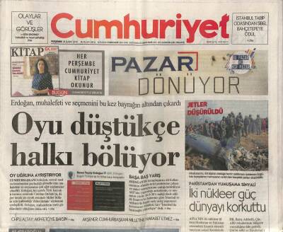 Cumhuriyet Gazetesi 28 Şubat 2019 - Erdoğan , Muhalefeti Ve Seçmenini Bu Kez Bayrağın Altından Çıkardı GZ94471 - 1