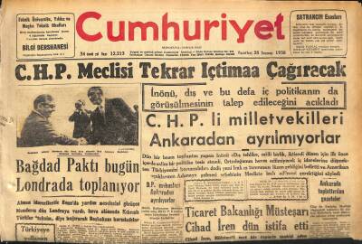 Cumhuriyet Gazetesi 28 Temmuz 1958 - Menderes MacMillan İle Kıbrısı Müzakere Edecek - Bağdat Paktı Bugün Londrada Toplanıyor GZ120161 - 1