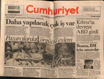 Cumhuriyet Gazetesi 28 Temmuz 1992 - Doğum Günü Hediyesi GZ55464 - 1