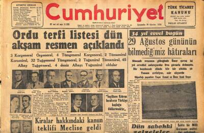 Cumhuriyet Gazetesi 29 Ağustos 1956 - Mini Mini Bir Sal İle Atlantikte 88 Gün Süren Müthiş Sergüzeşt , Kanada Sularından Nasıl Başladı ? GZ119857 - 1