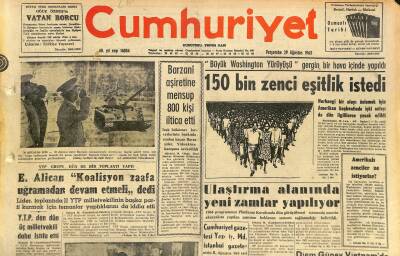 Cumhuriyet Gazetesi 29 Ağustos 1963 - 150 Bin Zenci Eşitlik İstedi - Barzani Aşiretine Mensup 800 Kişi İltica Etti GZ120752 - 1