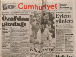 Cumhuriyet Gazetesi 29 Ağustos 1989 - Turgut Özaldan Gözdağı GZ64430 - 2