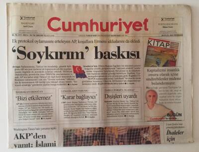 Cumhuriyet Gazetesi 29 Eylül 2005 - Soykırım Baskısı GZ31264 - 1