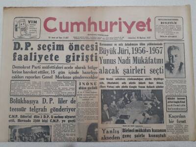 Cumhuriyet Gazetesi 29 Haziran 1957 - Ankara Caddesi 20 m Genişliğinde Olacak GZ71931 - 1