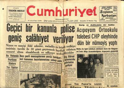 Cumhuriyet Gazetesi 29 Haziran 1960 - Fazıl Küçük Kendi Lehine Nümayiş Tertip Ettirdi GZ88316 - 1