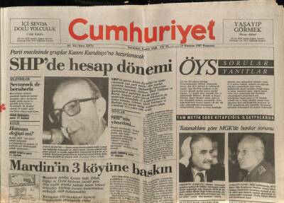 Cumhuriyet Gazetesi 29 Haziran 1987 - Mardinin 3 Köyüne Baskın GZ74731 - 1