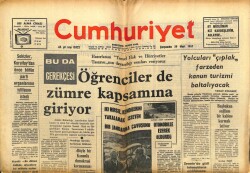 Cumhuriyet Gazetesi 29 Mart 1967 - Öğrenciler de Zümre Kapsamına Giriyor GZ103021 - 2
