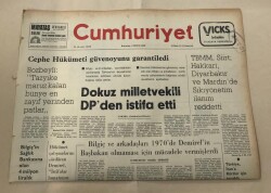 Cumhuriyet Gazetesi 29 Mart 1975 GZ1582 - 1