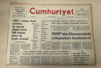 Cumhuriyet Gazetesi 29 Mart 1976 GZ1044 - 1
