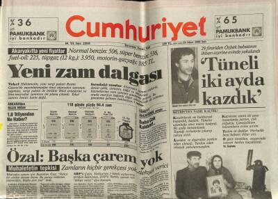Cumhuriyet Gazetesi 29 Mart 1988 - Doğum Günü Hediyesi GZ56862 - 1