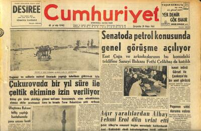 Cumhuriyet Gazetesi 29 Mayıs 1963 - Çukurovada Bir Yıl Süre İle Çeltik Ekimine İzin Veriliyor - Albay Fehmi Erol Dün Vefat Etti GZ120629 - 1