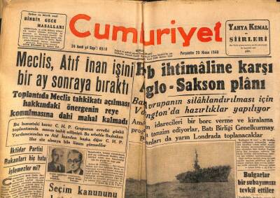 Cumhuriyet Gazetesi - 29 Nisan 1948 - Menderes Giresunda Hükümeti Ve Halk Partisini Tenkid Etti GZ99517 - 1