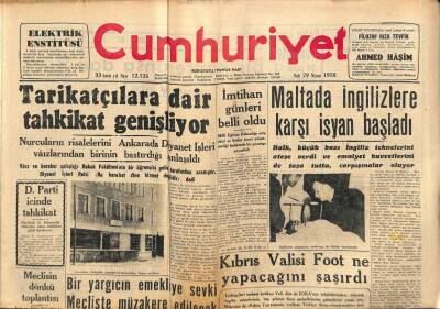 Cumhuriyet Gazetesi 29 Nisan 1958 - Menderes Dün Formozada Tezahüratla Karşılandı - And Uçağı Dün Bir Tehlike Atlattı GZ98145 - 1