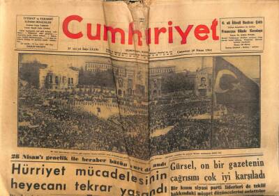 Cumhuriyet Gazetesi 29 Nisan 1961 - Gürsel 11 Gazetenin Çağrısını Çok İyi Karşıladı GZ103119 - 1