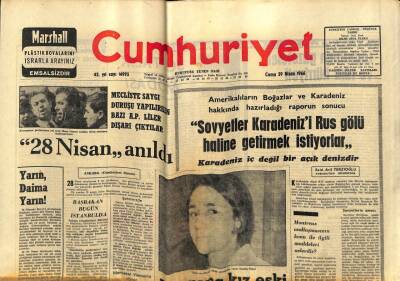 Cumhuriyet Gazetesi 29 Nisan 1966 - Fenerbahçe Ve Beşiktaş Kampa Giriyorlar GZ59229 - 1