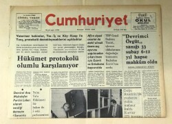 Cumhuriyet Gazetesi 29 Ocak 1974 GZ442 - 1