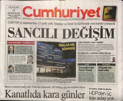 Cumhuriyet Gazetesi 29 Ocak 2019 - Tuzlada Yine Yürekler Yandı - ABDden Kritik Hamle GZ94519 - 1