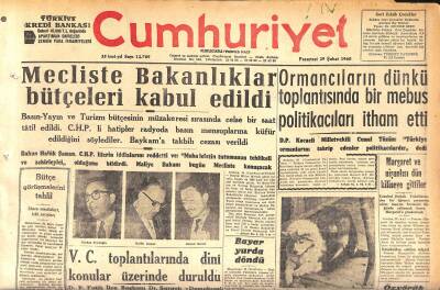 Cumhuriyet Gazetesi 29 Şubat 1960 - Margaret Ve Nişanlısı Dün Kiliseye Gittiler - Bayar Yurda Döndü GZ119964 - 1