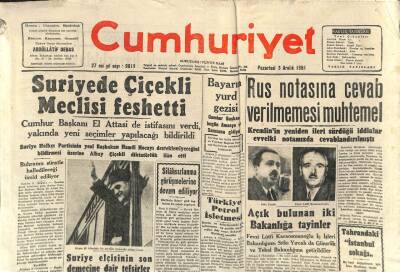 Cumhuriyet Gazetesi - 3 Aralık 1951 - Rus Notasına Cevap Verilmesi Muhtemel GZ110256 - 1