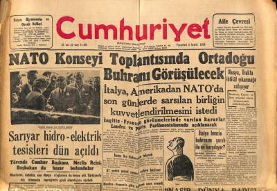 Cumhuriyet Gazetesi 3 Aralık 1956 - Ethem Menderes Dün Gece Londradan Döndü GZ85230 - 1