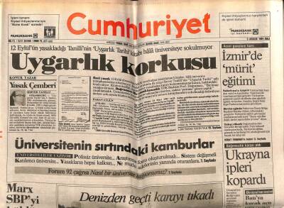 Cumhuriyet Gazetesi 3 Aralık 1991 - Opera Sanatçısı Saadet İkesus Altan , MSÜnün Fahri Doktora Unvanın Aldı GZ72493 - 2