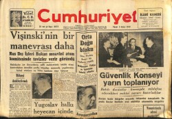 Cumhuriyet Gazetesi 3 Ekim 1948 - Vişinskinin Bir Manevrası Daha GZ71490 - 1