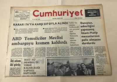 Cumhuriyet Gazetesi 3 Ekim 1975 GZ1647 - 2