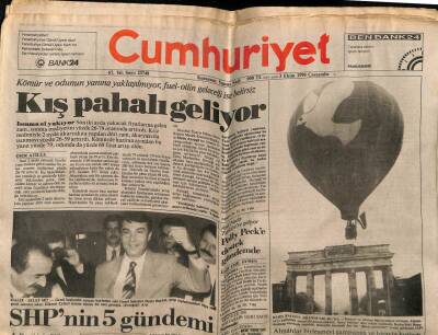 Cumhuriyet Gazetesi 3 Ekim 1990 - Almanyada İslamcı Atak GZ56848 - 1