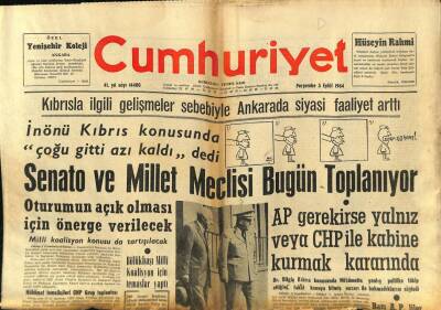 Cumhuriyet Gazetesi 3 Eylül 1964 - Yıldız Kenter , Şehir Tiyatrosunda Misafir Sanatçı Olarak Sultan Gelini Oynayacak GZ69555 - 3