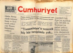 Cumhuriyet Gazetesi 3 Haziran 1974 - Yunanistana Verecek Tavizimiz Yok GZ103252 - 1