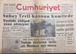 Cumhuriyet Gazetesi 3 Kasım 1960 - Topkapı Olaylarının Tertibi İçin Menderes Emir Vermiş - GZ12050 - 2