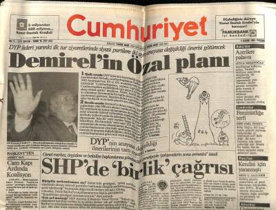 Cumhuriyet Gazetesi 3 Kasım 1991 - Doğum Günü Hediyesi GZ56905 - 1