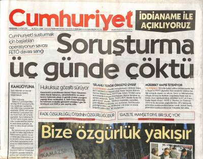 Cumhuriyet Gazetesi 3 Kasım 2016 - Cumhuriyet Operasyonuna Yönelik Yurtdışından Gelen Tepkiler Artıyor GZ94486 - 1
