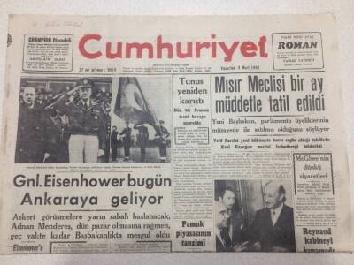 Cumhuriyet Gazetesi 3 Mart 1952 - Tunus Yeniden Karıştı GZ52724 - 1