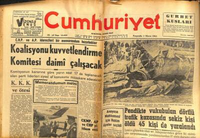 Cumhuriyet Gazetesi - 3 Mayıs 1962 - Samsun Cezaevinde Mahkumlar Ayaklandı GZ99595 - 1