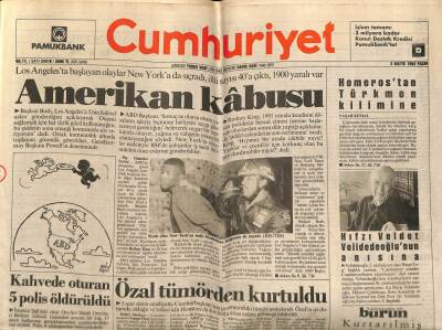 Cumhuriyet Gazetesi 3 Mayıs 1992 - Doğalgaz Dörtnala Anadoluya Geliyor GZ65177 - 2