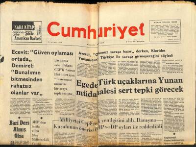 Cumhuriyet Gazetesi 3 Nisan 1975 - Egede Türk Uçaklarına Yunan Müdahalesi Sert Tepki Görecek GZ85067 - 1