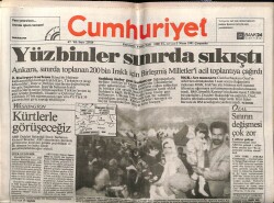 Cumhuriyet Gazetesi 3 Nisan 1991 - Washıngton Kürtlerle Görüşeceğiz GZ61268 - 2