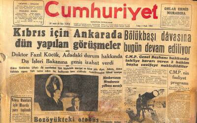 Cumhuriyet Gazetesi 3 Ocak 1958 - Kasım Gülek Ve Yeni İlan Kararnamesi - Kıbrıs İçin Ankarada Dün Yapılan Görüşmeler GZ120387 - 1