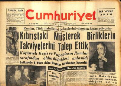 Cumhuriyet Gazetesi - 3 Ocak 1964 - Lefkoşada 6 Türk Daha Rumlar Tarafından Kaçırıldı GZ99567 - 1