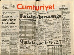 Cumhuriyet Gazetesi 3 Ocak 1989 - Yılın İlk İş Gününde 7 Banka , Oranları Düşürdü GZ62248 - 2