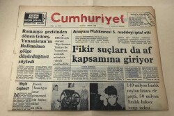 Cumhuriyet Gazetesi 3 Temmuz 1974 GZ1437 - 1