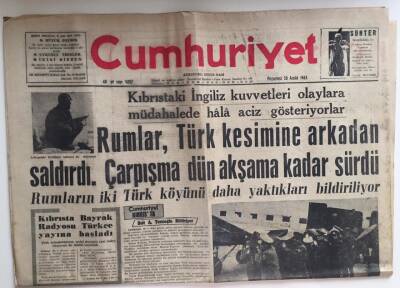 Cumhuriyet Gazetesi 30 Aralık 1963 -Rumlar Türk Kesimine Arkadan Saldırdı GZ6397 - 2