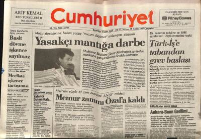 Cumhuriyet Gazetesi 30 Aralık 1987 - Peruda Barış İçin Saygı Duruşu GZ70339 - 2
