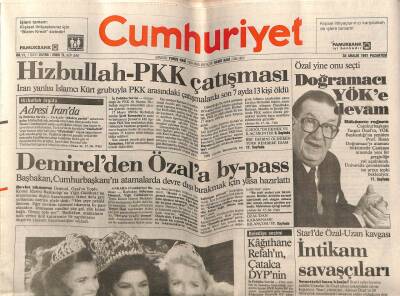 Cumhuriyet Gazetesi 30 Aralık 1990 - Doğum Günü Hediyesi GZ55494 - 1