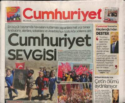 Cumhuriyet Gazetesi 30 Ekim 2018 - Endonezyada Uçak Faciası 189 Kişi Öldü GZ94529 - 1