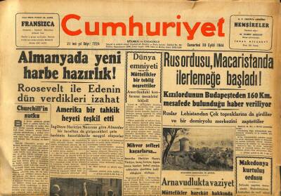 Cumhuriyet Gazetesi 30 Eylül 1944 - Suni Zeytinyağı Buhranının Esrarı Nihayet Çözülüyor GZ100957 - 1