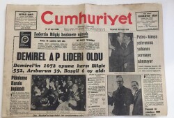 Cumhuriyet Gazetesi 30 Kasım 1964-Demirel AP Lideri Oldu GZ6130 - 1